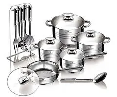 Blaumann 17-teiliges Topfset Edelstahl + Kochbesteck Gourmet Line (B-Ware) - Gratis Versand