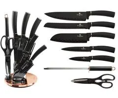 Berlinger Haus 8-teiliges Messerset mit Acryl-Block Black Rose Collection (B-Ware) - Gratis Versand