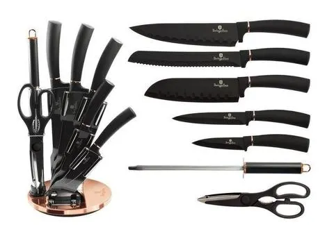 Berlinger Haus 8-teiliges Messerset mit Acryl-Block Black Rose Collection (B-Ware) - Gratis Versand - 3/3