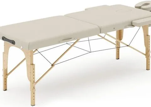 Massageliege 2-Zonen beige (B-Ware) - Gratis Versand - 1/7