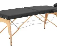 Hochwertige 2-Zonen Massageliege, schwarz (B-Ware) - Gratis Versand