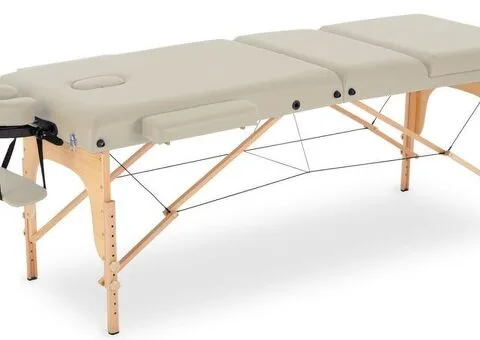 Massageliege 3-Zonen beige (B-Ware) - Gratis Versand - 1/8