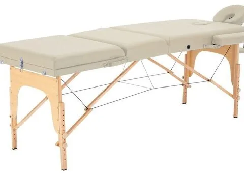 Massageliege 3-Zonen beige (B-Ware) - Gratis Versand - 2/8